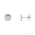 Sapphire Row Engravable Gold Rope Disc Stud Earrings - 14K White Gold