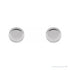 Sapphire Row Engravable Gold Rope Disc Stud Earrings - 14K White Gold (view 2)