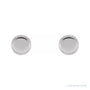 Sapphire Row Engravable Gold Rope Disc Stud Earrings - 14K White Gold (view 2)