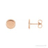 Sapphire Row Engravable Gold Rope Disc Stud Earrings - 14K Rose Gold