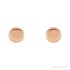 Sapphire Row Engravable Gold Rope Disc Stud Earrings - 14K Rose Gold (view 2)