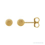 Sapphire Row Gold Stardust Ball Stud Earrings - 14K Yellow Gold