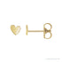 Sapphire Row Gold Sweetheart Heart Stud Earrings - 14K Yellow Gold, 4 mm
