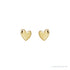 Sapphire Row Gold Sweetheart Heart Stud Earrings - 14K Yellow Gold, 4 mm (view 2)