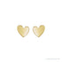 Sapphire Row Gold Sweetheart Heart Stud Earrings - 14K Yellow Gold, 6 mm (view 2)
