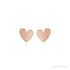 Sapphire Row Gold Sweetheart Heart Stud Earrings - 14K Rose Gold, 6 mm (view 2)