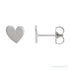 Sapphire Row Gold Sweetheart Heart Stud Earrings - Platinum, 6 mm