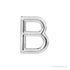 Sapphire Row Gold Single Initial Stud Earring - B, Platinum