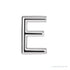 Sapphire Row Gold Single Initial Stud Earring - E, Platinum