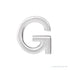 Sapphire Row Gold Single Initial Stud Earring - G, Platinum