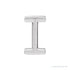 Sapphire Row Gold Single Initial Stud Earring - I, Platinum