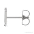 Sapphire Row Gold Single Initial Stud Earring - I, Platinum (view 2)