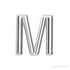 Sapphire Row Gold Single Initial Stud Earring - M, Platinum