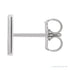 Sapphire Row Gold Single Initial Stud Earring - M, Platinum (view 2)