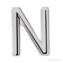 Sapphire Row Gold Single Initial Stud Earring - N, Platinum