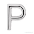 Sapphire Row Gold Single Initial Stud Earring - P, Platinum