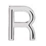 Sapphire Row Gold Single Initial Stud Earring - R, Platinum