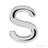 Sapphire Row Gold Single Initial Stud Earring - S, Platinum