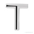 Sapphire Row Gold Single Initial Stud Earring - T, Platinum