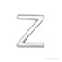 Sapphire Row Gold Single Initial Stud Earring - Z, Platinum