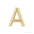 Sapphire Row Gold Single Initial Stud Earring - A, 14K Yellow Gold