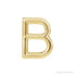 Sapphire Row Gold Single Initial Stud Earring - B, 14K Yellow Gold