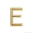 Sapphire Row Gold Single Initial Stud Earring - E, 14K Yellow Gold