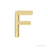Sapphire Row Gold Single Initial Stud Earring - F, 14K Yellow Gold