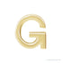 Sapphire Row Gold Single Initial Stud Earring - G, 14K Yellow Gold
