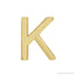 Sapphire Row Gold Single Initial Stud Earring - K, 14K Yellow Gold