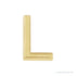 Sapphire Row Gold Single Initial Stud Earring - L, 14K Yellow Gold