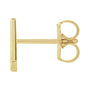 Sapphire Row Gold Single Initial Stud Earring - L, 14K Yellow Gold (view 2)