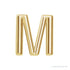 Sapphire Row Gold Single Initial Stud Earring - M, 14K Yellow Gold