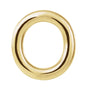 Sapphire Row Gold Single Initial Stud Earring - O, 14K Yellow Gold