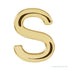 Sapphire Row Gold Single Initial Stud Earring - S, 14K Yellow Gold