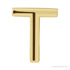Sapphire Row Gold Single Initial Stud Earring - T, 14K Yellow Gold