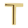 Sapphire Row Gold Single Initial Stud Earring - T, 14K Yellow Gold