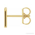 Sapphire Row Gold Single Initial Stud Earring - T, 14K Yellow Gold (view 2)