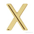 Sapphire Row Gold Single Initial Stud Earring - X, 14K Yellow Gold