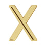Sapphire Row Gold Single Initial Stud Earring - X, 14K Yellow Gold