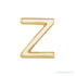 Sapphire Row Gold Single Initial Stud Earring - Z, 14K Yellow Gold