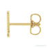 Sapphire Row Gold Single Initial Stud Earring - Z, 14K Yellow Gold (view 2)
