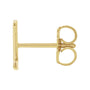 Sapphire Row Gold Single Initial Stud Earring - Z, 14K Yellow Gold (view 2)