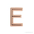 Sapphire Row Gold Single Initial Stud Earring - E, 14K Rose Gold