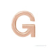Sapphire Row Gold Single Initial Stud Earring - G, 14K Rose Gold