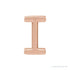 Sapphire Row Gold Single Initial Stud Earring - I, 14K Rose Gold