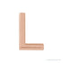 Sapphire Row Gold Single Initial Stud Earring - L, 14K Rose Gold