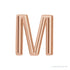 Sapphire Row Gold Single Initial Stud Earring - M, 14K Rose Gold