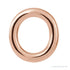Sapphire Row Gold Single Initial Stud Earring - O, 14K Rose Gold