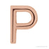 Sapphire Row Gold Single Initial Stud Earring - P, 14K Rose Gold